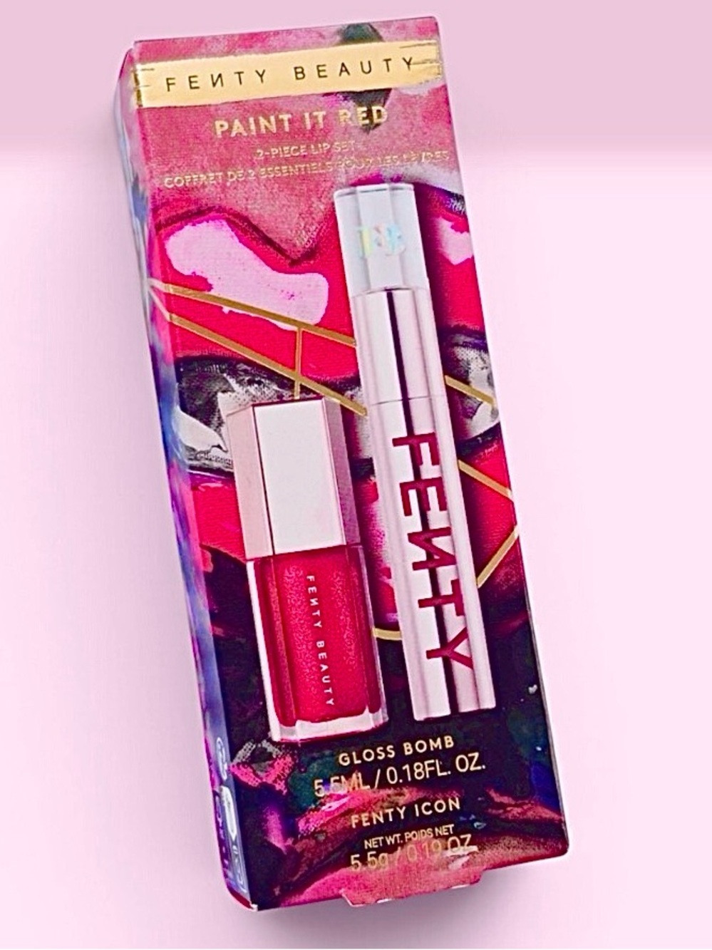Fenty Paint it Red LIMITED EDITION DISCONTINUED 2 pc Lip Set *NEW*